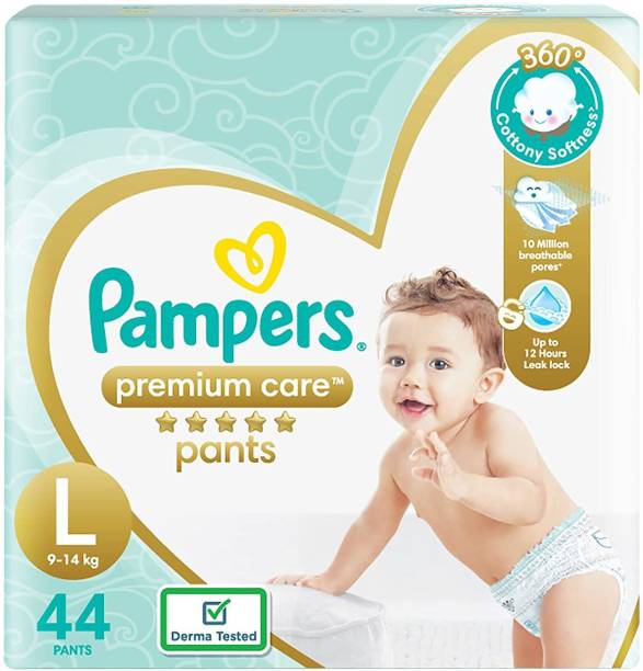 Pampers Premium Care Pants, Large size baby diapers (LG...