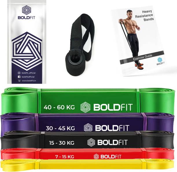 BOLDFIT Heavy Resistance Band Set For Stretching Exercise Resistance Tube For Women Men Resistance Band