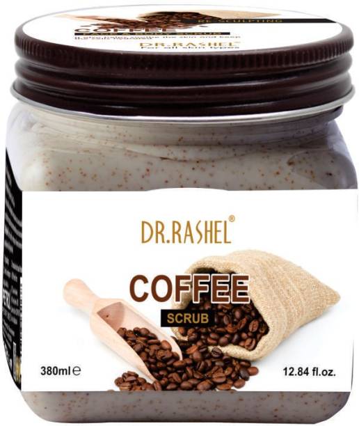 Dr.Rashel Coffee Scrub Face & Body,Re-Sculpting Scrub for Brightening Vitamin & Dark Circle Scrub