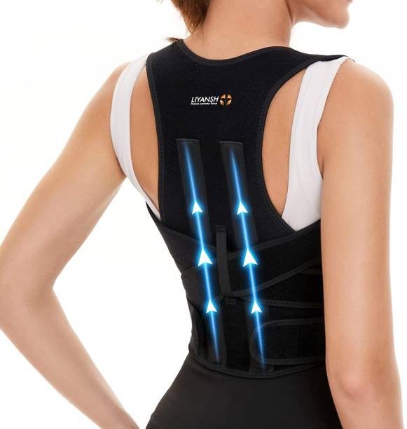 Elegant Enterprise Free Size Posture Corrector for Men and Women | Lower Back & Upper Back Pain Back & Abdomen Support