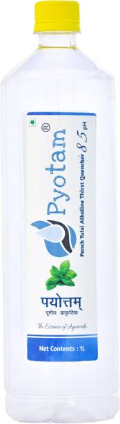 Pyotam Panch Tulsi Alkaline Thirst Quencher 8.5 | 1L | Box of 4 Treated Water