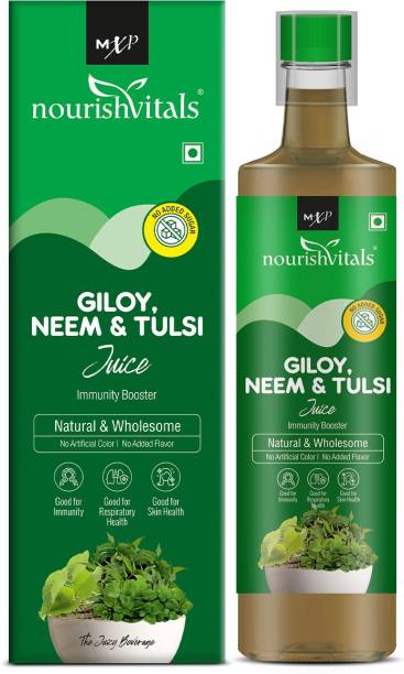 nourishvitals Giloy Neem & Tulsi Juice - Immunity Booster |Natural & Wholesome