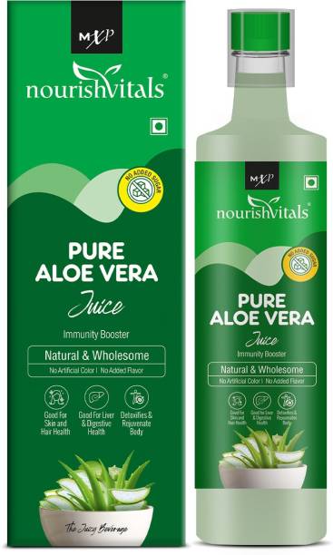 nourishvitals Pure Aloe Vera Juice - 500ml - Supports Healthy Skin + An Immunity Booster