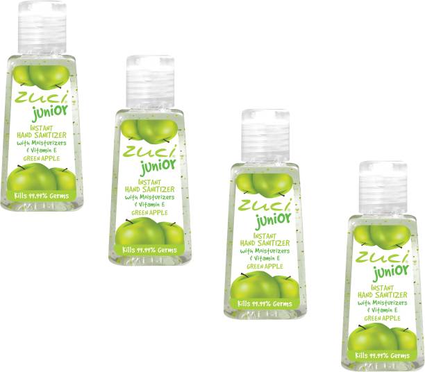 Zuci Junior Green Apple (30 ml)- Pack of 4 Hand Sanitizer Bottle