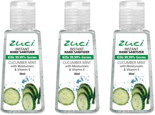 Zuci Cucumber Mint  30ml Hand Sanitizer Bottle