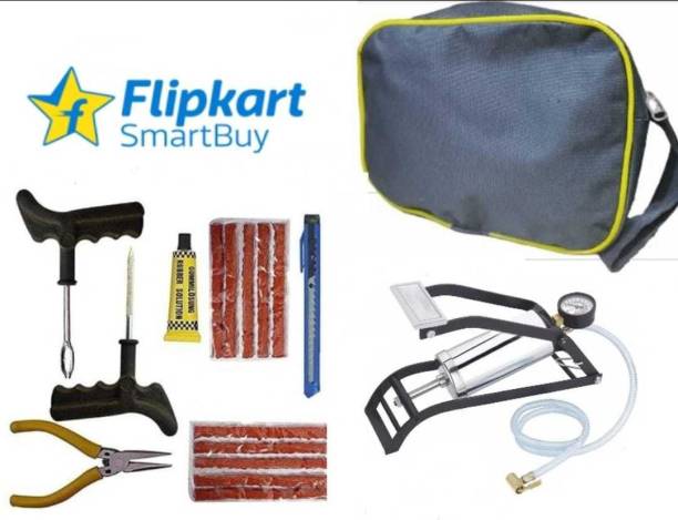 Flipkart SmartBuy KV-119 Premium Kit With 150 PSI Pump Tubeless Tyre Puncture Repair Kit