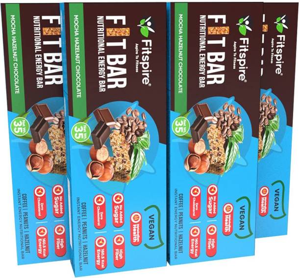 Fitspire Fit Nutrition Energy Bar | Healthy Sugar Free Energy Bar | Mocha Hazelnut combo Box