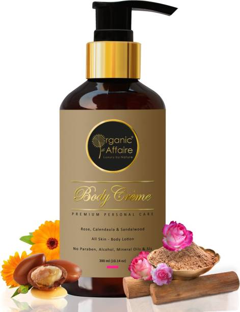 Organic Affaire Natural Body Lotion (All Skin) Rose, Calendula & Sandalwood | 300ml-Paraben Free