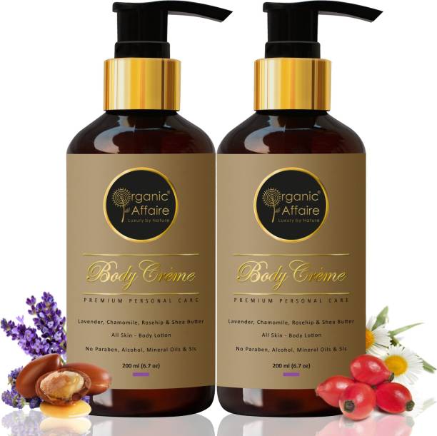 Organic Affaire 2 x 200ml All-Skin Body Lotion (Lavender, Chamomile & Rosehip) | Paraben Free