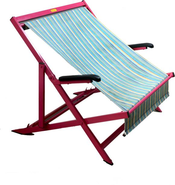 Veenu Couple's EASY CHAIR (2 seats in 1 chair) EXTRA-WIDE, FOLDABLE, 3 YEARS WARRANTY Metal Outdoor Chair