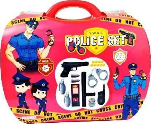 Smartcraft Police Role Play Toy Suitcase Set with 11 P Special Force Toy for Kid Archery