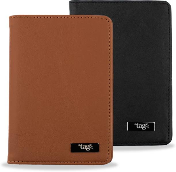 Tag8 RFID Genuine Leather Passport Finder Case (Pack of 2)
