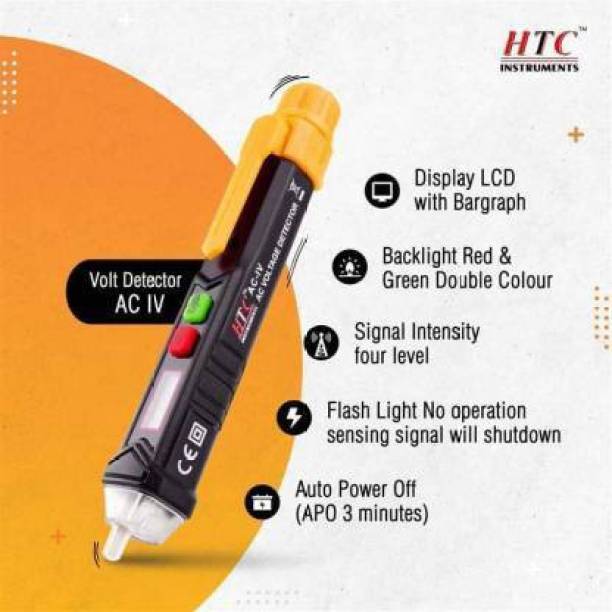 HTC AC-IV Voltage Detector Non-Contact Voltage Tester, 12-1000V AC Voltage Detector Digital Voltage Tester