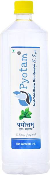 Pyotam Panch Tulsi Alkaline Thirst Quencher 8.5 | 1L | Box of 12 Treated Water