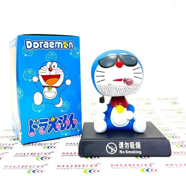 Doraemon Shaking his head doll figure mark"NO smoking" 4" loose no box 