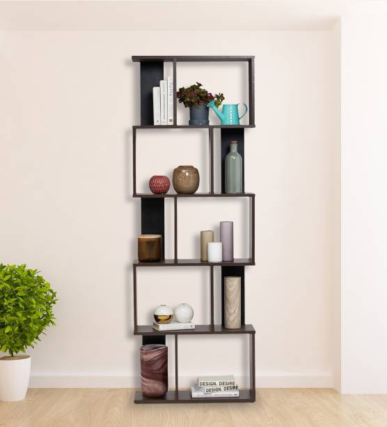 Valuewud by Pepperfry Bunko 5 Shelves Book Shel Engineered Wood Open Book Shelf