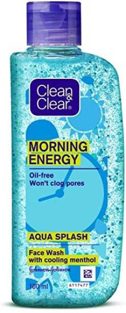 Clean & Clear Morning Energy Oil-Free Won't Clog Pores Aqua Splash Pack Of 1 (100ML) Face Wash