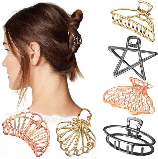 Details about   Party Bun Maker Hairpins Metal Claw Clips Hair Jaw Clip Geometric Crab Barrette