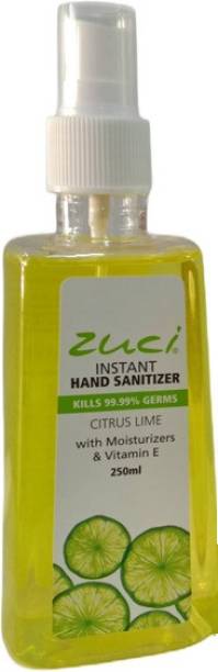 Zuci Liq HS Citrus Lime 250ml Single Hand Sanitizer Bottle