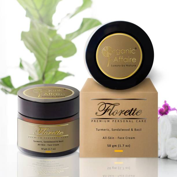 Organic Affaire 2x50gm Anti Aging Face Cream-Florette(Turmeric Sandalwood & Basil)| Paraben Free