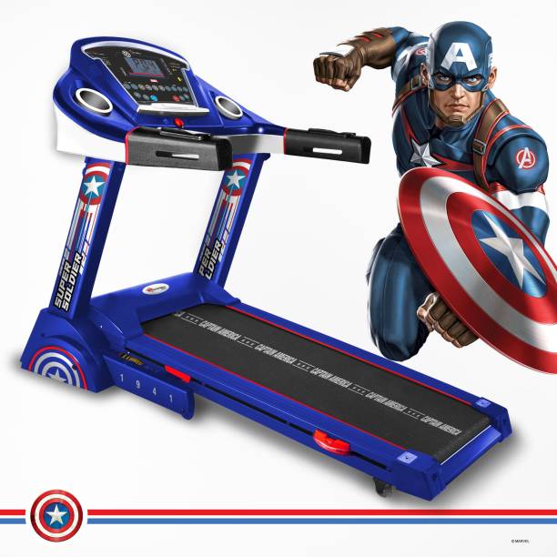 Powermax Fitness MTA-2300 Captain America Edition 4HP Peak Smart-Folding with Auto Incline Treadmill