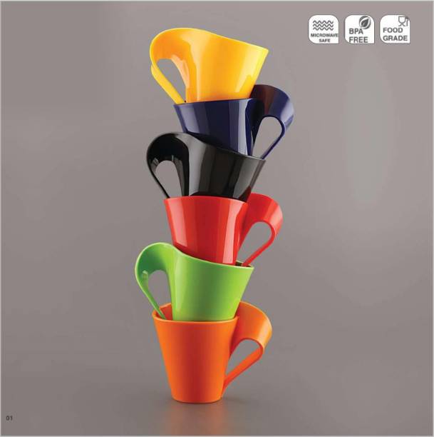 YM Stainless Plastic - Vivo Mini Tea Cup Coffee Cup (Pack of 6) - 175ml