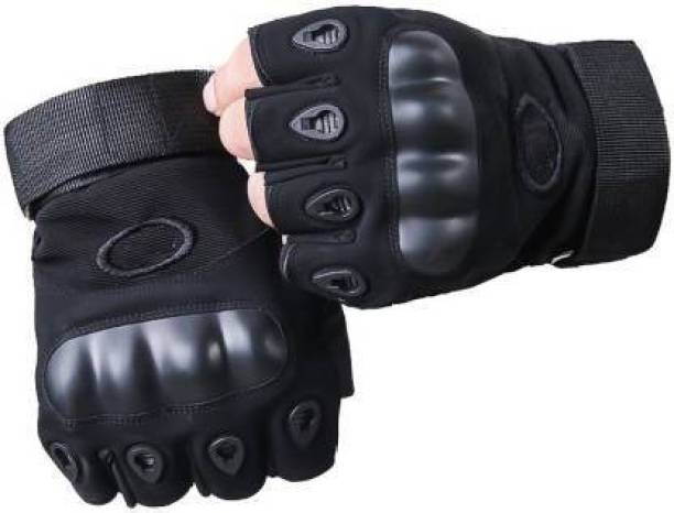 Happysome Half Finger Tactical Hard Knuckle Black Riding Gloves