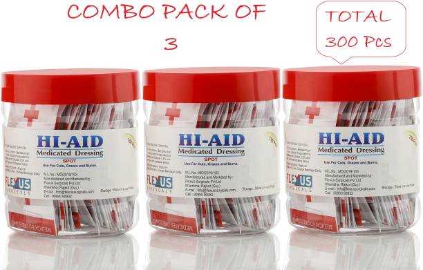 Hi-Aid FIRST AID SPOT BANDAGE(PACK OF 300)(SET OF 3) Adhesive Band Aid