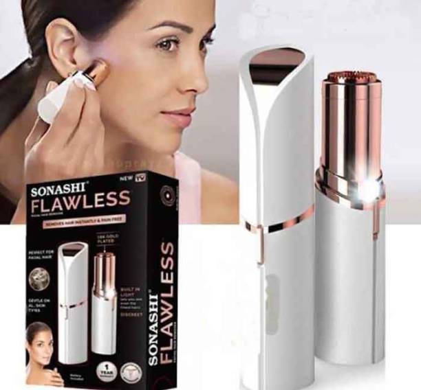 dnx New Flawless 18k Gold Plated Facial Hair Remover Cordless Epilator