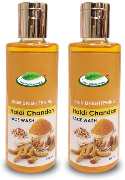 khadi natural herbal Skin Brightening Haldi Chandan  (Pack of 2) Face Wash