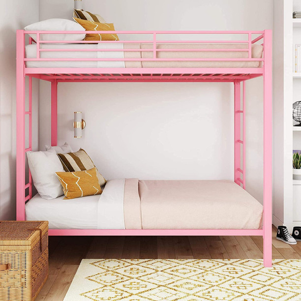 white double loft bed