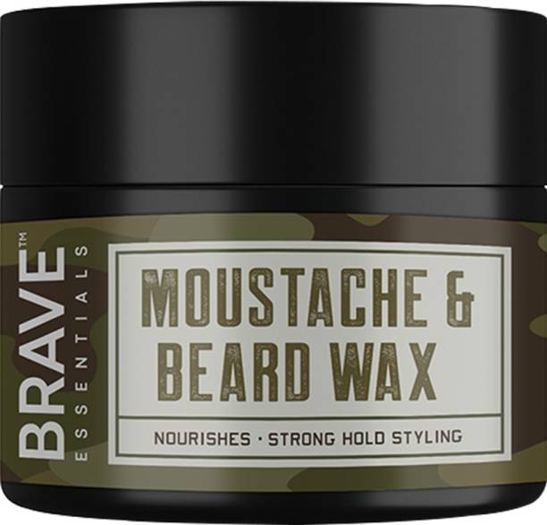 Brave Essentials Beard + Moustache Wax |Nourishing & Strong Hold Styling | Aloe Vera & Vitamin E Hair Wax