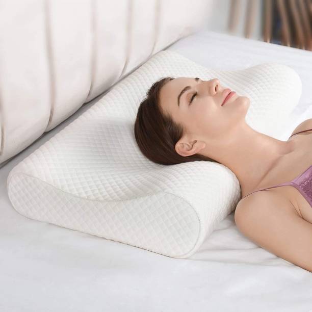 PRAYRAA Memory Foam Solid Orthopaedic Pillow Pack of 1