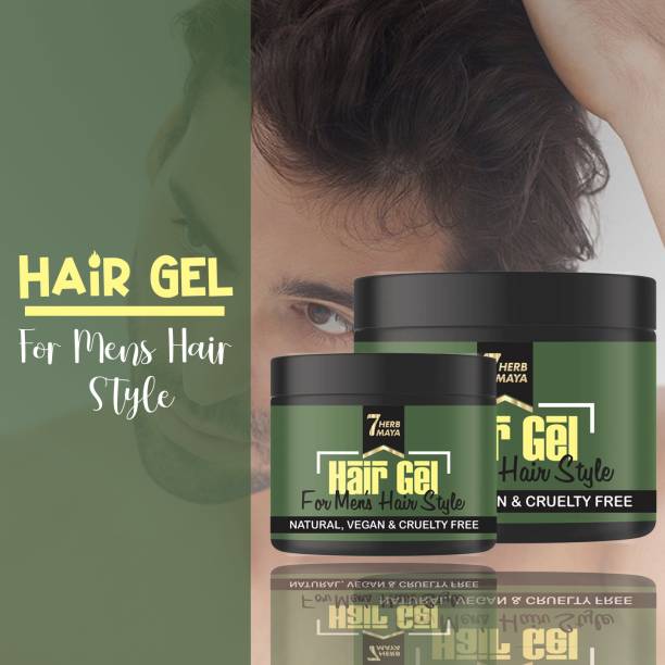 7Herbmaya Hair Gel for Men's Hair Style Natural, Vegan & Cruelty Free Hair Gel Hair Gel