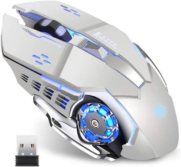 coolcold Rechargeable Wireless Gaming Mouse, RGB Lighting, DPI 3200 Optical Gamers Mice Wireless Optical  Gaming Mouse