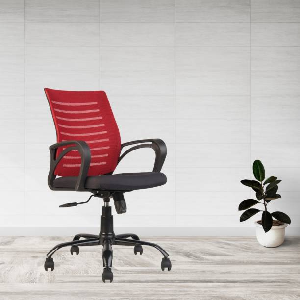 INNOWIN IRIS Medium Back Ergonomic office chair with Breathable Mesh & Molded Foam Seat Mesh Office Adjustable Arm Chair