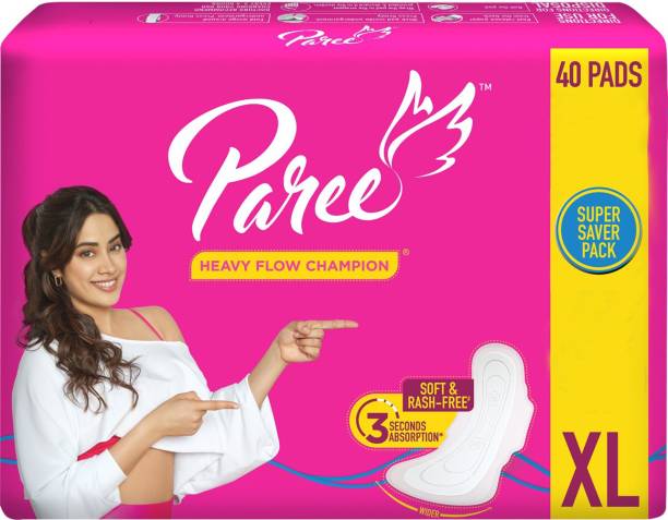 Paree Soft & Rash Free XL Sanitary Pads, With 3 Seconds Absorption for Heavy Flow Sanitary Pad