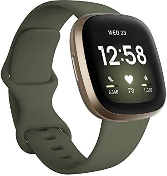 FITBIT FitBit Versa 3 Unisex 34 mm Olive Smart Watch Smartwatch