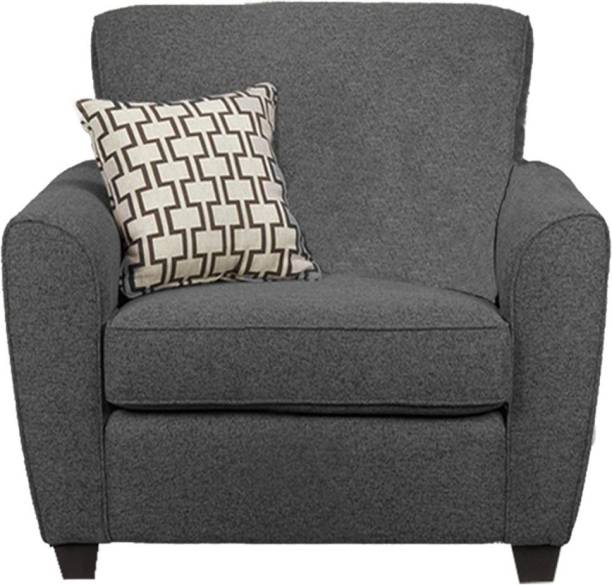 Torque Holden 1 Seater Sofa for Living Room (Grey) Fabric 1 Seater  Sofa