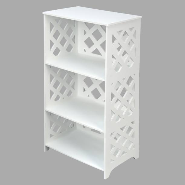 SS ARTS Multi Purpose 3 Tier Standing Storage Rack Shelves Display Unit Engineered Wood Open Book Shelf