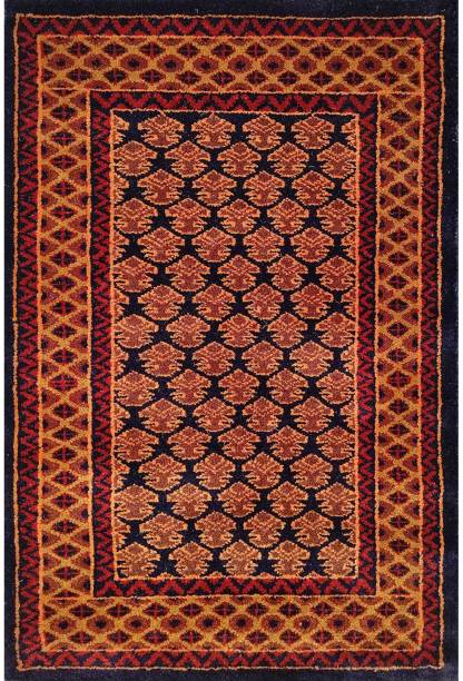 Amma Carpets Black, Brown Wool Area Rug