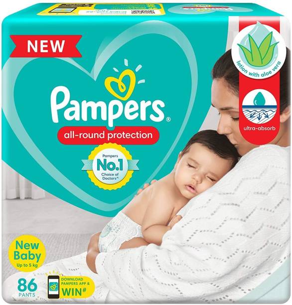 Pampers All round Protection Pants baby diapers (NB,XS)...