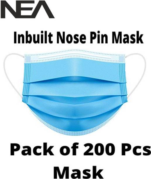 Nea 3 Ply 3 Layered BIS Certified Mask Surgical Mask Pharmaceutical Face Mask SURGICAL-200 -002 Water Resistant Surgical Mask With Melt Blown Fabric Layer