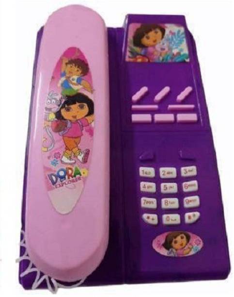 HK Toys Dora Musical Telephone Toy for Kids, Musical Phone Birthday Return Gift
