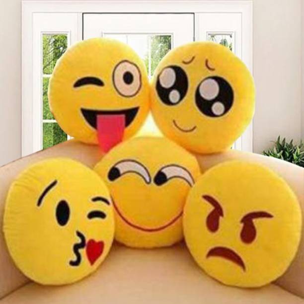 CLOUDNAP Microfibre Smiley Cushion Pack of 5