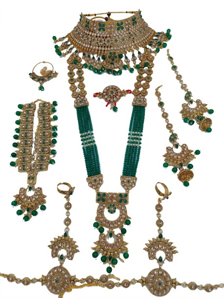 WOMEN FASHION Accessories Costume jewellery set Green Green/Golden Single Pieces costume jewellery set discount 80% 