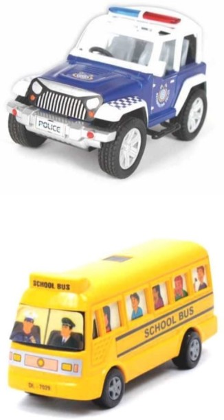 Centy TMP School Bus Miniature Pull Back Action Toy Child Games Color Assorted 