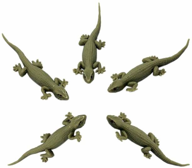 KANABEE Real Looking Rubber Lizard Toy for Kids and Adults Realistic Look (Pack of 5)