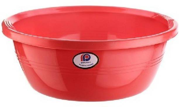 Jai Shoppee Unbreakable Multipurpose Plastic Tub|Washing Tub|Water Storage Tub|4 LTR| RED| Plastic Free-standing Bathtub