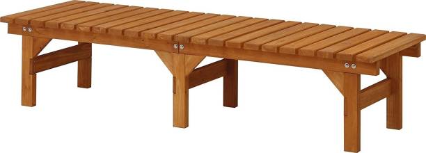Takasho Indoor Outdoor Wooden Seat Bench for Home Garden Patio Terrace of Natural Wood Solid Wood 4 Seater